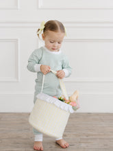 Load image into Gallery viewer, Green Stripe Pajamas with White Trim