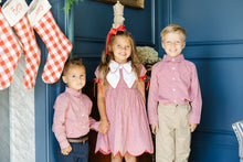 Load image into Gallery viewer, Boy Button Up Red Gingham