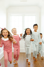 Load image into Gallery viewer, Girls Red Stripe Pajama with Ruffle Collar