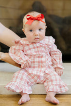Load image into Gallery viewer, Girls Red Plaid Pajama Set
