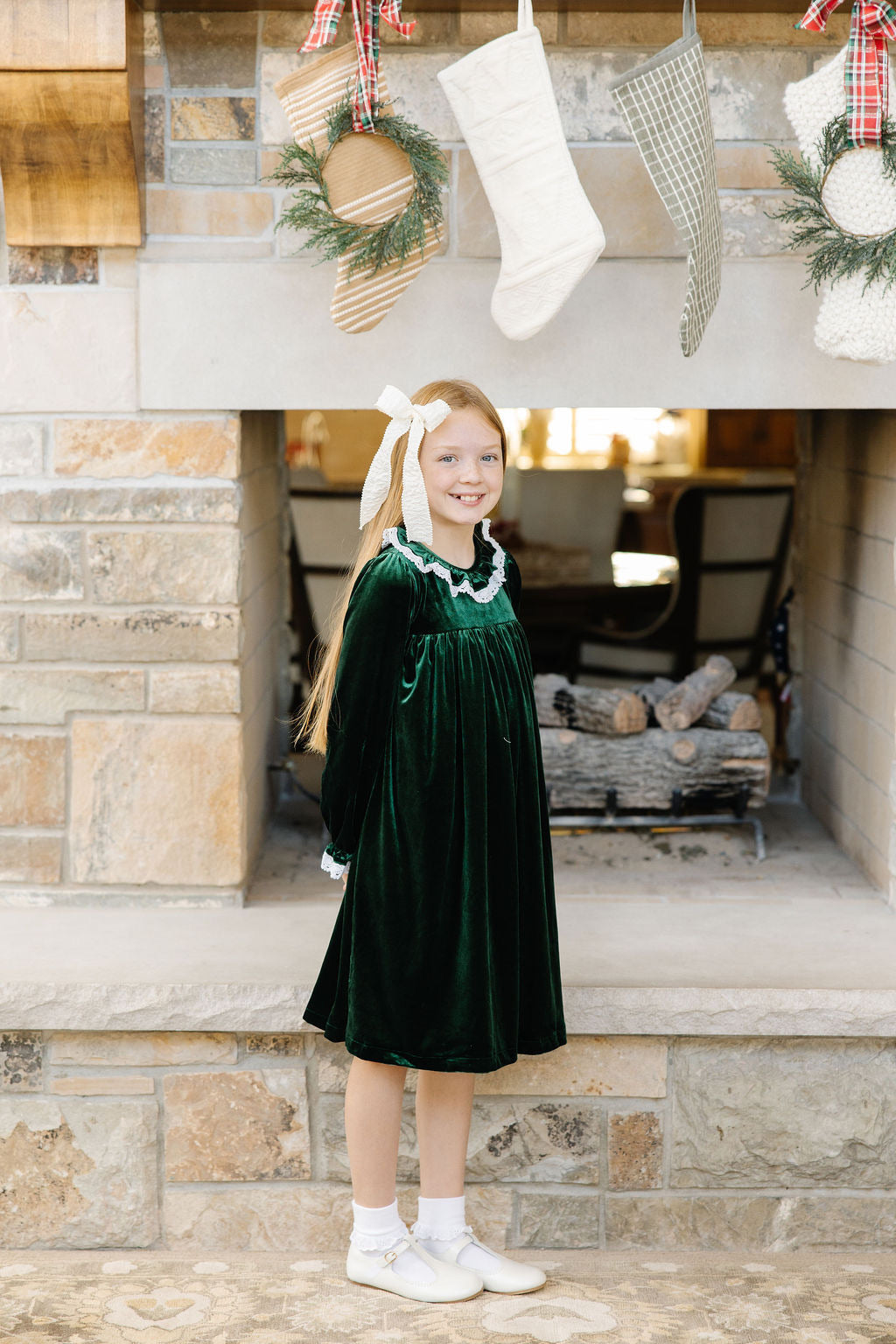 Green Velvet Dress