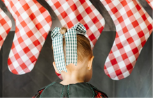 Load image into Gallery viewer, Green Gingham Bow
