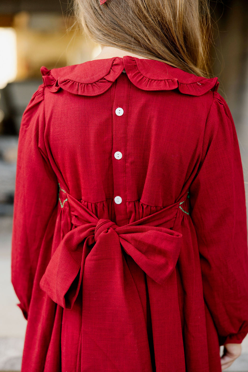 burgundy smock dress Burgundy Smocked Dress – Tiny and Timeless