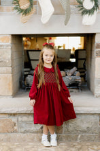 Load image into Gallery viewer, Burgundy Smocked Dress
