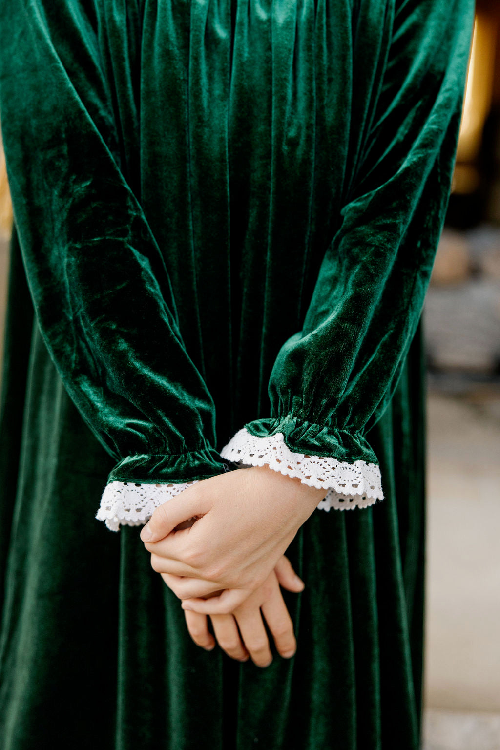 Green Velvet Dress – Tiny and Timeless