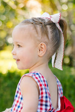 Load image into Gallery viewer, Eyelet Red Edged Bow
