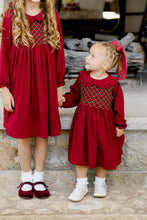 Load image into Gallery viewer, Burgundy Smocked Dress
