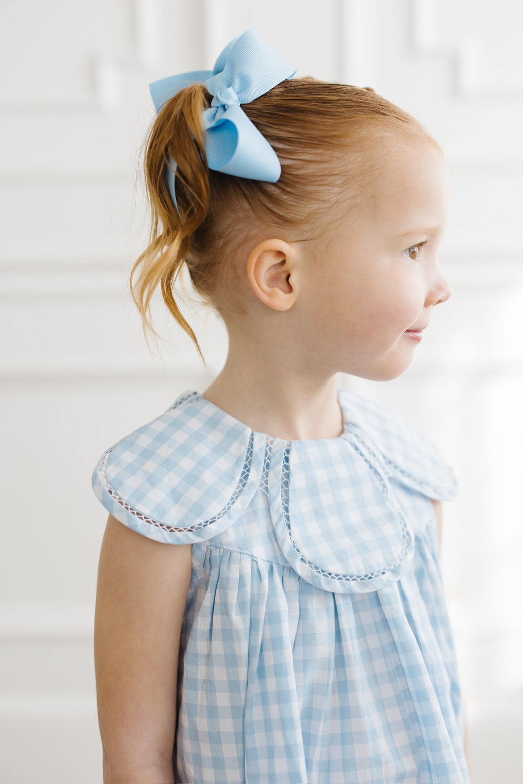 Lucy Dress in Blue Gingham