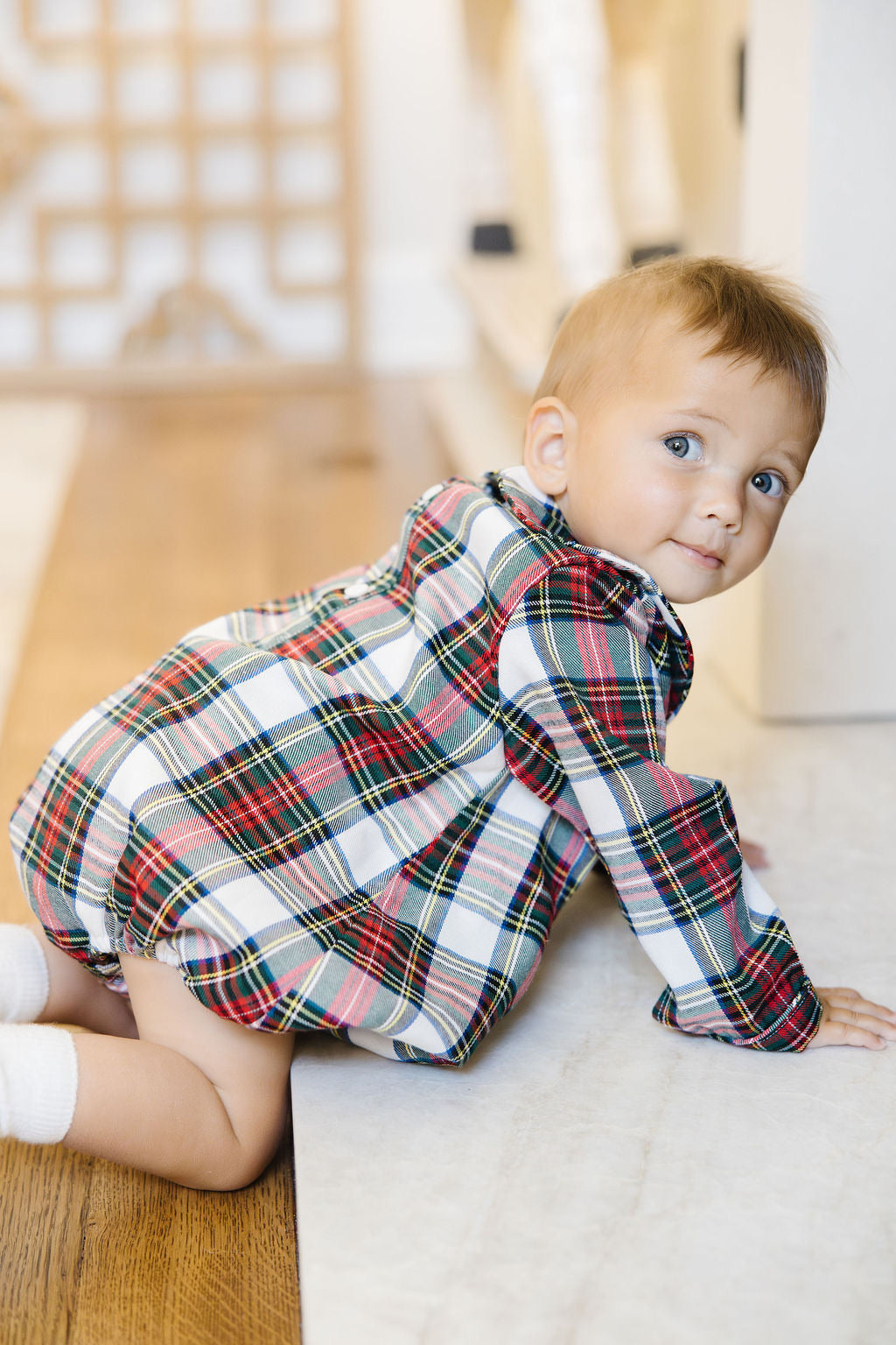 Boys Plaid Bubble