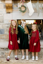 Load image into Gallery viewer, Green Velvet Dress

