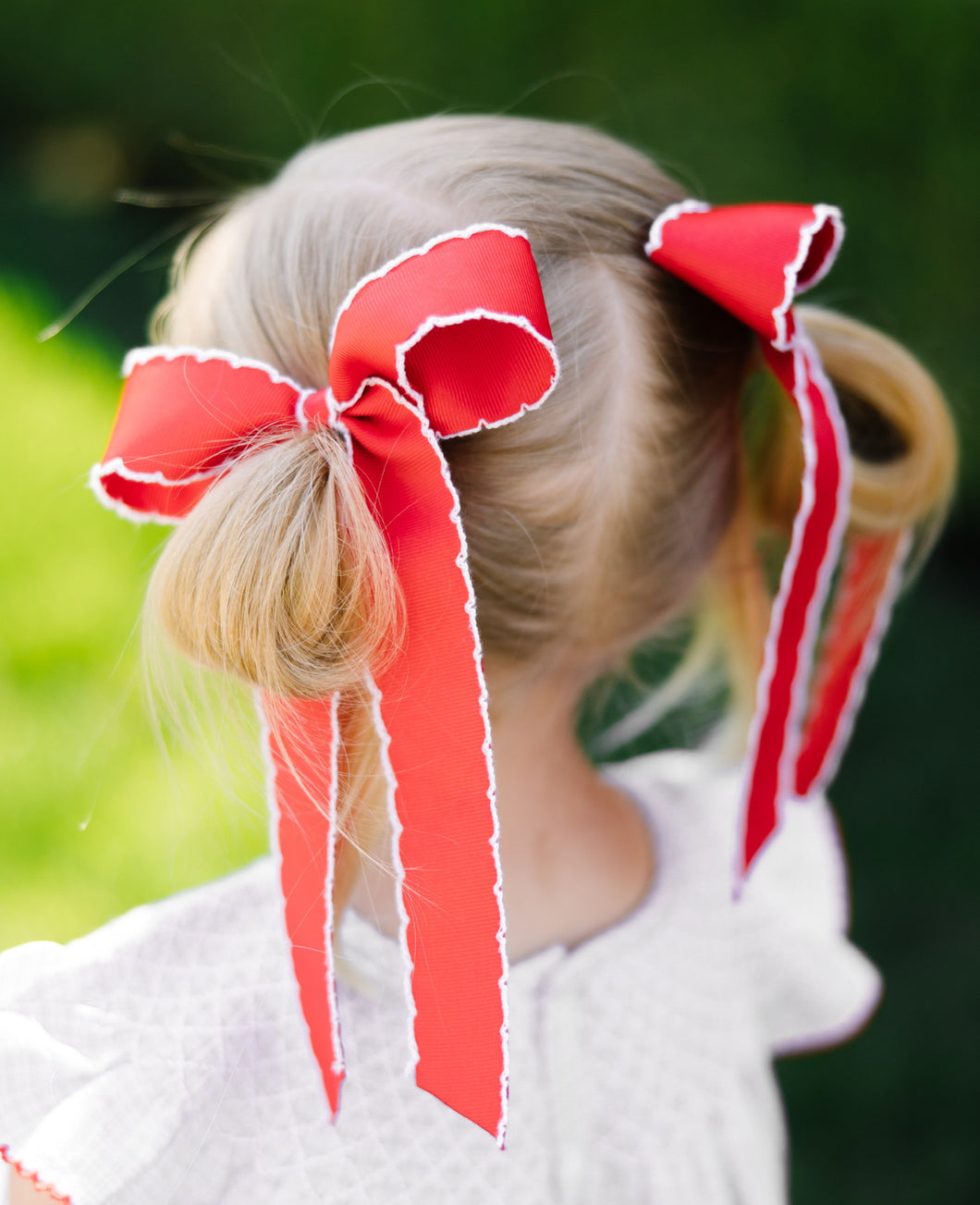Red Moonstitch Bow