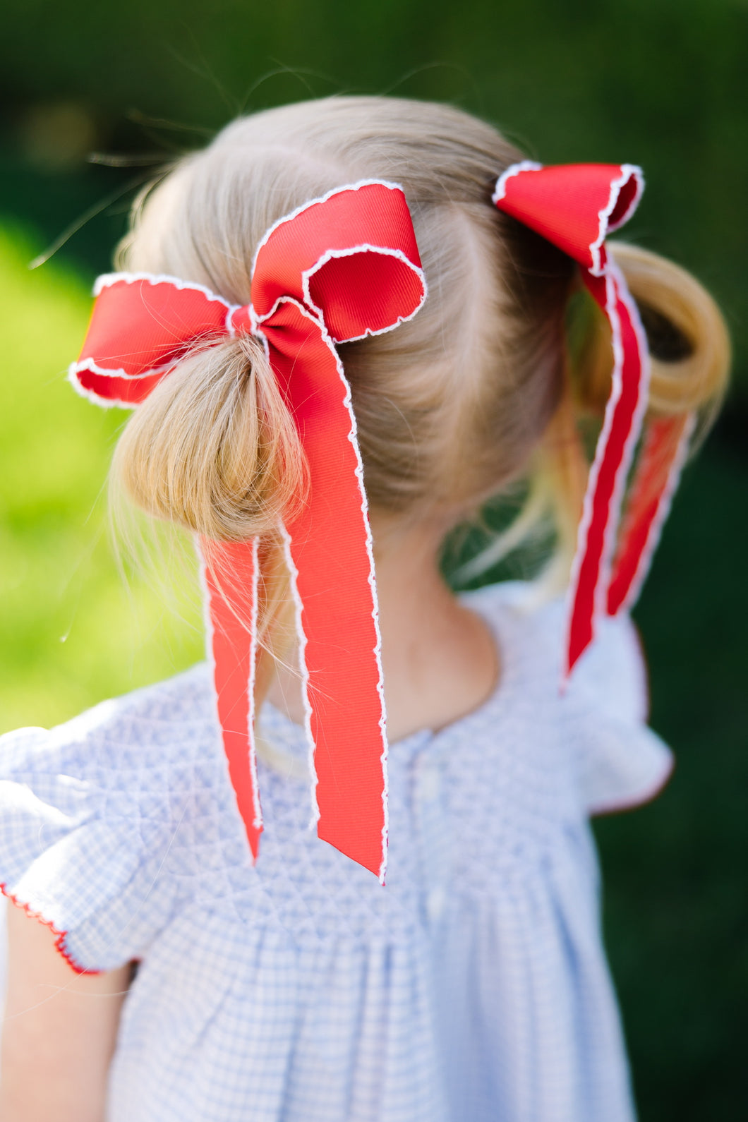 Red Moonstitch Bow