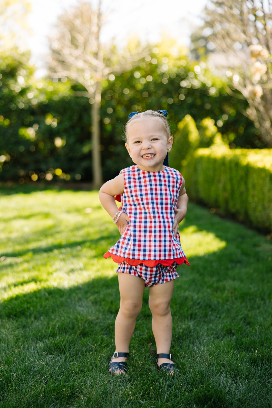 Gingham Bloomer Set