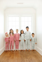 Load image into Gallery viewer, Girls Green Stripe Pajama with Ruffle Collar
