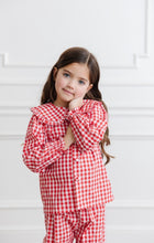 Load image into Gallery viewer, Ruffle Red Gingham Pajamas

